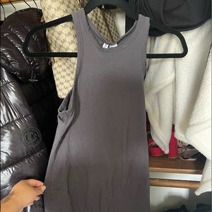gray halter dress, size m, very cute, lightly used